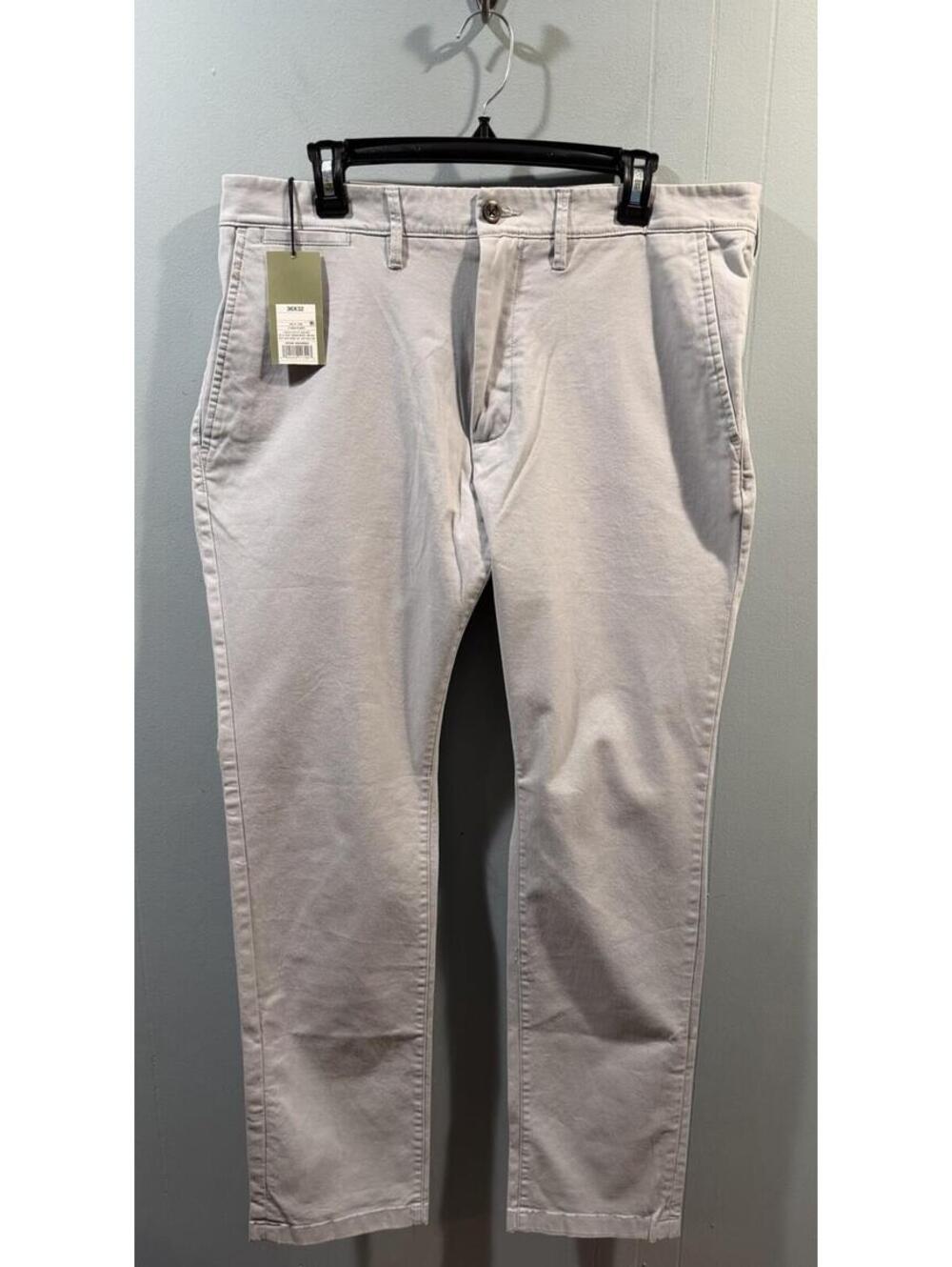 Mens New Goodfellow Hennepin Chino Gray Pants, Size 36 Casual or Dressed Up Fit